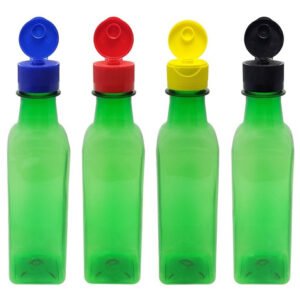 27 Frascos Plástico Verde Pet 250ml C/ Tampa Fliptop Aze