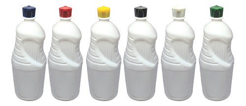 3 Frascos Plástico Branco Pet De 2l Tampa Rosca 2 Bico Ama - Imagem 2