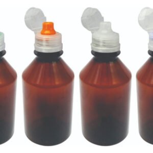 180 Frasco Plástico Âmbar 250ml Pet Tampa Sport Fliptop Far