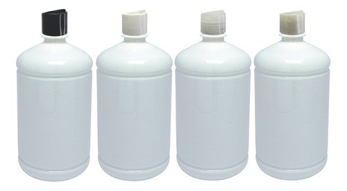 138 Frascos Plástico Branco Pet De 1l Com Tampa Disktop Sab