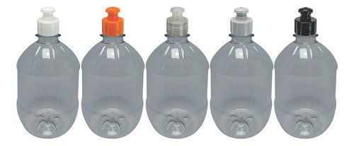 182 Frasco Plástico Cristal Pet 500ml Com Tampa Pushpull Cac - Imagem 2