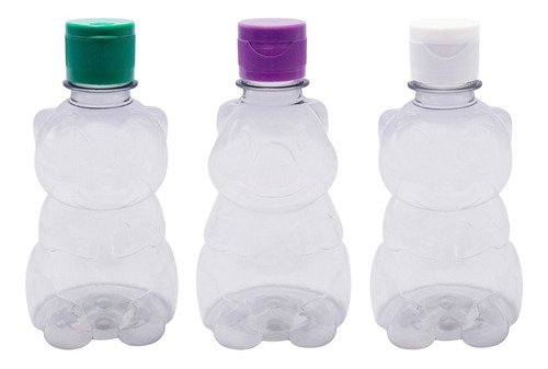 256 Frascos Plásticos Cristal Pet 300ml C/ Tampa Fliptop Zoo - Imagem 5