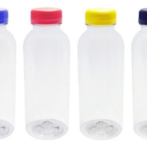 16 Frascos Plástico Cristal Pet 400ml Tampa Rosca Lacre Det