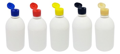 678 Frascos Plástico Branco Pet 500ml C/ Tampa Fliptop Sab