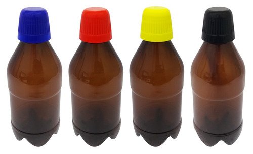 972 Frasco Plástico Âmbar Pet 350ml Tamp Dosadora 20ml Agu