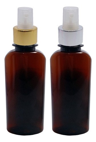 306 Frasco Plástico Ambar Pet 140ml Válvula Spray L Aro