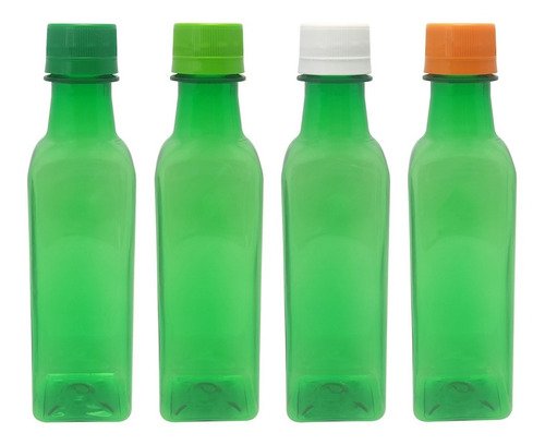 211 Frascos Plástico Verde Pet 250ml Tampa Rosca Lacre Aze - Imagem 2