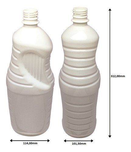 12 Frascos Plástico Branco Pet De 2l C/ Bico Aplicador Ama - Imagem 6