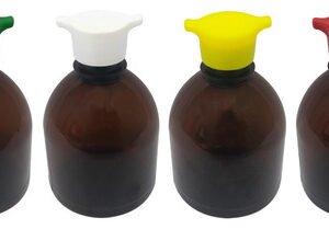 904 Frasco Plástico Âmbar Pet 300ml Tampa Rosca 2 Bico Sab