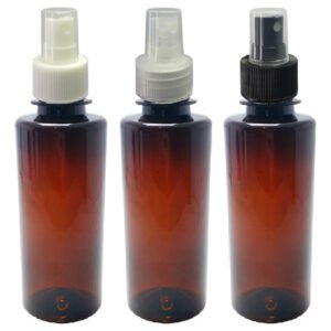 450 Frasco Plástico Ambar Pet 200ml Válvula Spray S Cos