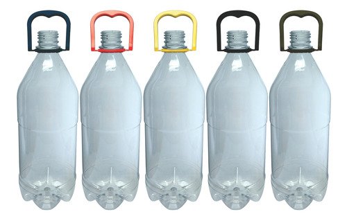 364 Frascos Plástico Cristal Pet 1l Com Alça 2 Dedos Agu