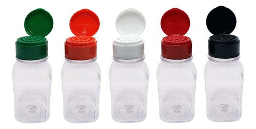 95 Frascos Plástico Cristal Pet 200ml Tampa Peneira Qua