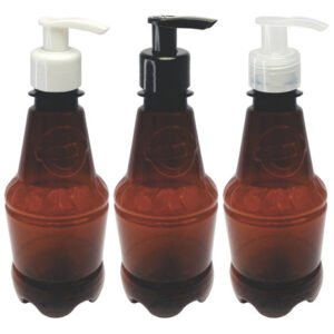 62 Frasco Plástico Âmbar Pet 300ml Válvula Bico Pato S Gr2