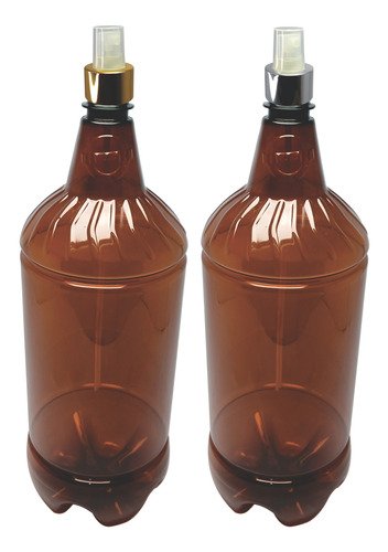 132 Frascos Plástico Âmbar Pet 2l Com Válvula Spray L Gr2
