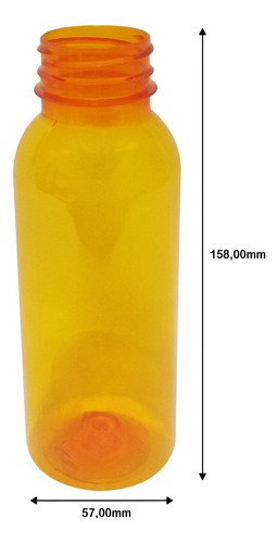 1260 Frasco Plástico Laranja Pet 300ml Tampa Rosca Lacre Det - Imagem 6