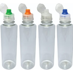 27 Frascos Cristal Pet 250ml Tampa Sport Fliptop Cos