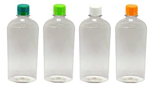 945 Frascos Plástico Cristal Pet 400ml Tampa Rosca Lacre Min - Imagem 2