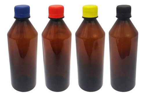 765 Frasco Plástico Âmbar Pet 500ml Tampa S Batoque Cos