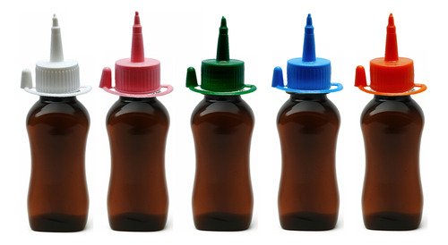 726 Frasco Plástico Ambar Pet 120ml C/ Bico Aplicador Cat - Imagem 2