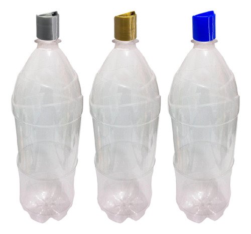 12 Frasco Plástico Cristal Pet 2l Com Tampa Disktop Ref - Imagem 3