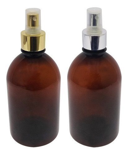 678 Frascos Plásticos Âmbar Pet 500ml Válvula Spray L Sab
