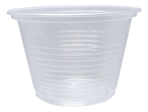 200 Potes Descartáveis Plásticos Ps Estriado Cristal 100ml