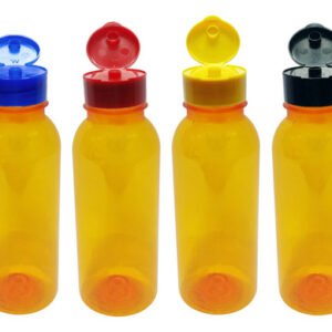 1260 Frascos Plástico Laranja Pet 300ml Fliptop C/ Rosca Det