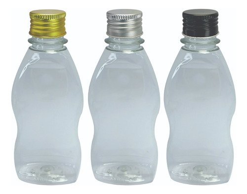 34 Frascos Cristal 190ml Pet C/ Tampa Alumínio S/f Mol