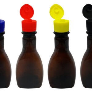 1323 Frascos Plásticos Âmbar Pet 200ml C/ Tampa Fliptop Mol