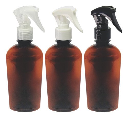 14 Frascos Plásticos Âmbar Pet 400ml Válv Mini Gatilho Min