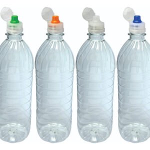 392 Frascos Cristal Pet De 1l Tampa Sport Fliptop Suc