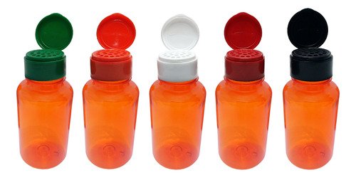 210 Frascos Plástico Laranja Pet 240ml Tampa Peneira Sup