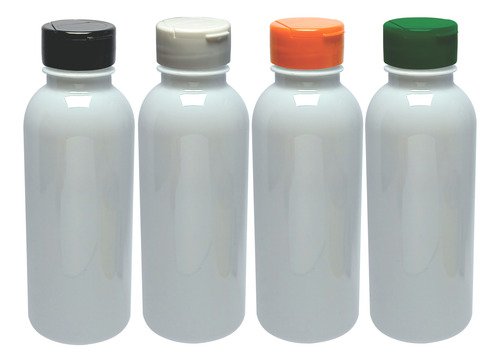 16 Frascos Plástico Branco Pet 400ml Tampa Fliptop Cap Det - Imagem 4