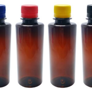 28 Frascos Plástico Ambar Pet 200ml Tampa S Batoque Cos