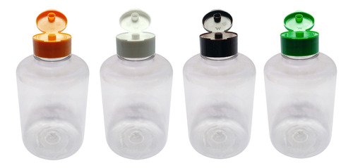 12 Frascos Plástico Cristal Pet 500ml Fliptop C/ Rosca Sup - Imagem 3