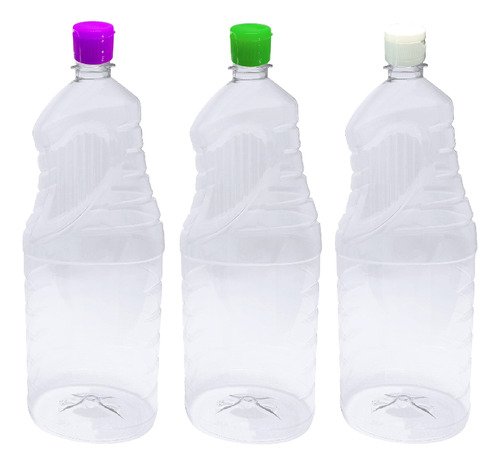 24 Frasco Plástico Cristal Pet 2l Tampa Fliptop Batoque Ama - Imagem 6