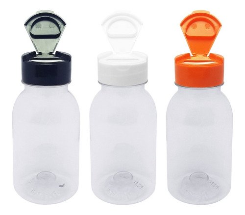 1680 Frasco Plástico Cristal Pet 200ml Tampa Fliptop Cap Det
