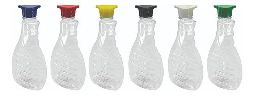 100 Frasco Plástico Cristal Pet 500ml Tampa Rosca 2 Bico Bor