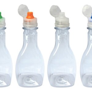 26 Frascos Plástico Cristal 200ml Tampa Sport Fliptop Mol