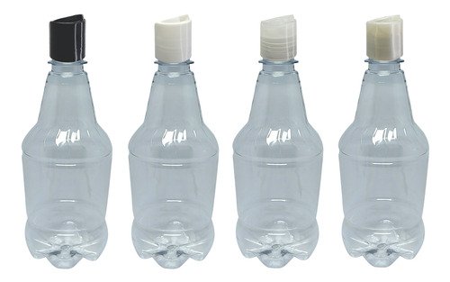 40 Frascos Plástico Cristal Pet 500ml Com Tampa Disktop Gr2