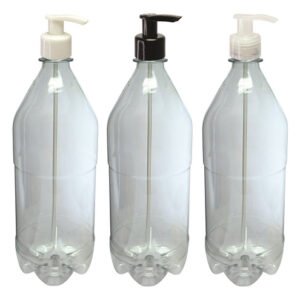 20 Frascos Plástico Cristal 1l Com Válvula Bico Pato S Agu