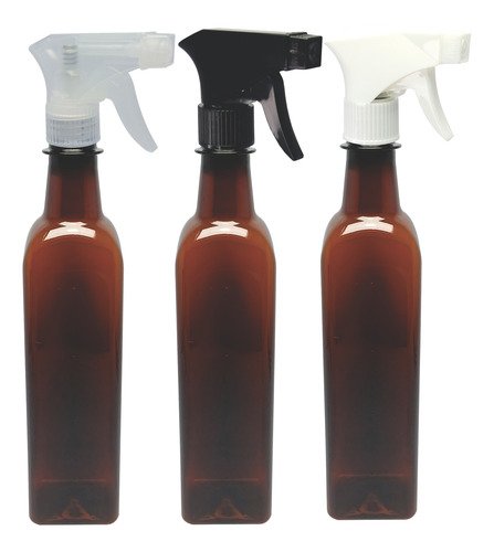 126 Frascos Plástico Âmbar Pet 500ml Válvula Gatilho Aze