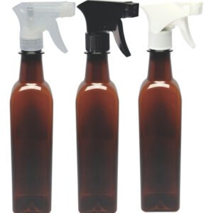 570 Frascos Plástico Âmbar Pet 500ml Válvula Gatilho Aze