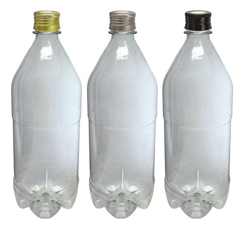 51 Frascos Plástico Cristal Pet 1l Tampa Difusor C/ F Agu