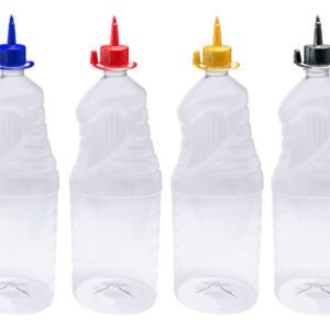 12 Frascos Plástico Cristal Pet De 2l C/ Bico Aplicador Ama