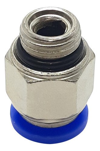 1 Conexão Pneumática Reta Macho Rosca 1/4 X Tubo 10mm - Imagem 2