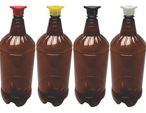 52 Frascos Plástico Âmbar Pet 2l Tampa Rosca 2 Bico Gr2