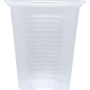 100 Copos Descartáveis Plásticos Ps Estriado Cristal 80ml