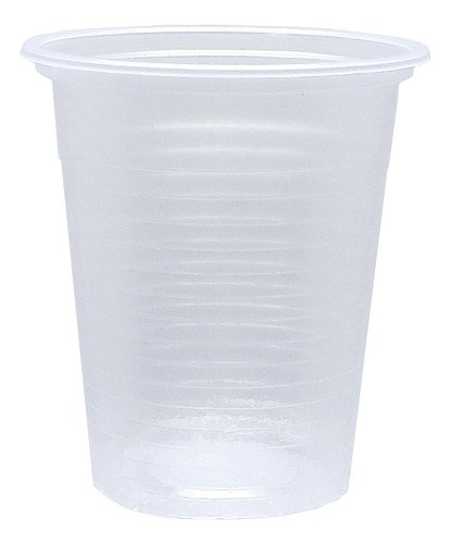 100 Copos Descartáveis Plásticos Ps Estriado Cristal 80ml