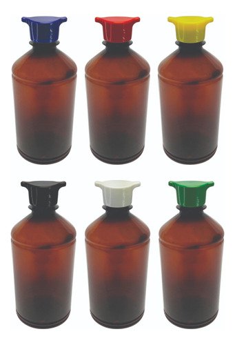 678 Frasco Plástico Âmbar Pet 500ml Tampa Rosca 2 Bico Far